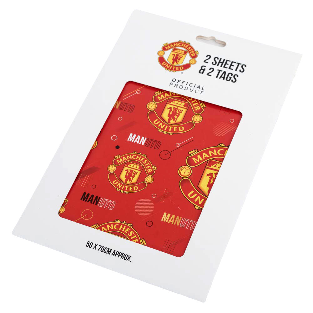 Official Manchester United FC Text Gift Wrap