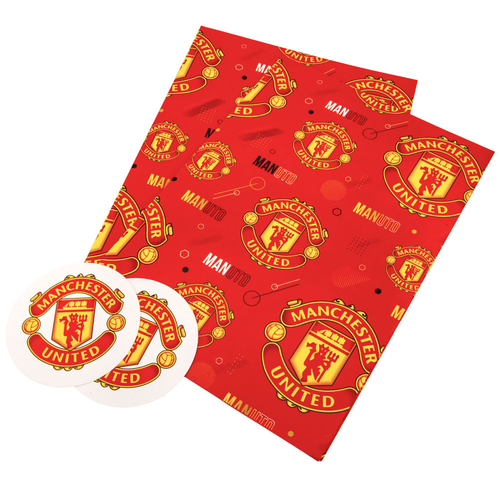 Official Manchester United FC Text Gift Wrap