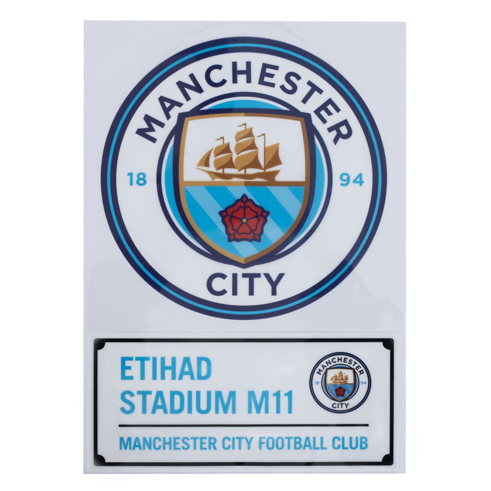 Official Manchester City FC A4 Car Decal