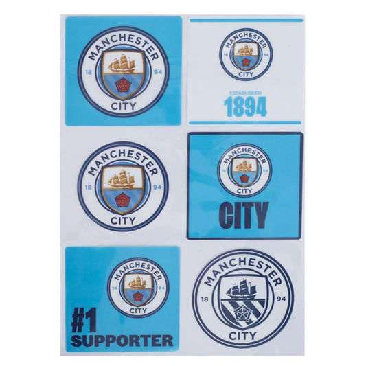 Official Manchester City FC Car Decal Set