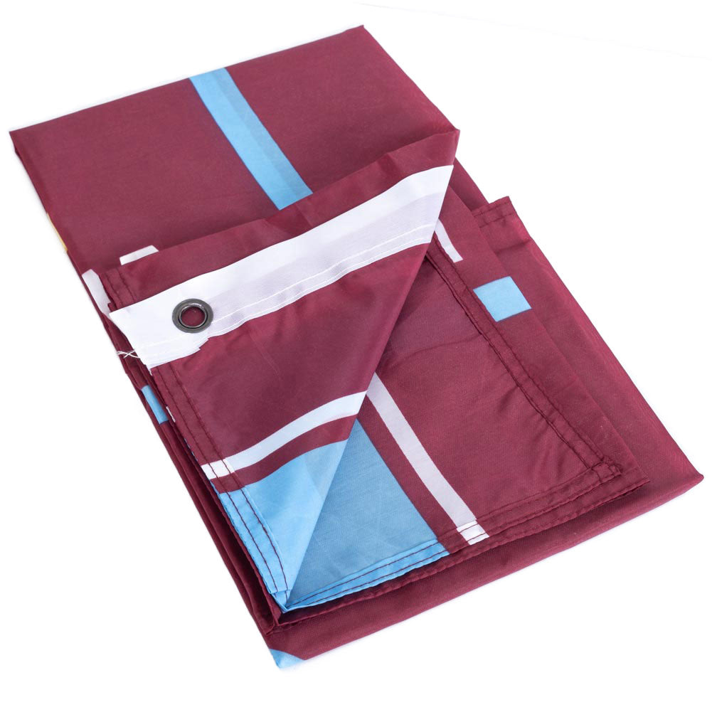 Official West Ham United FC Crest Stripe Flag