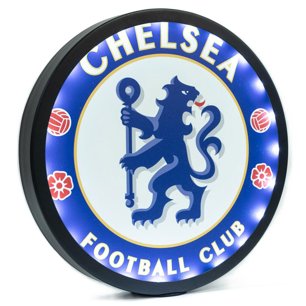 Official Chelsea FC Metal LED Logo Sign