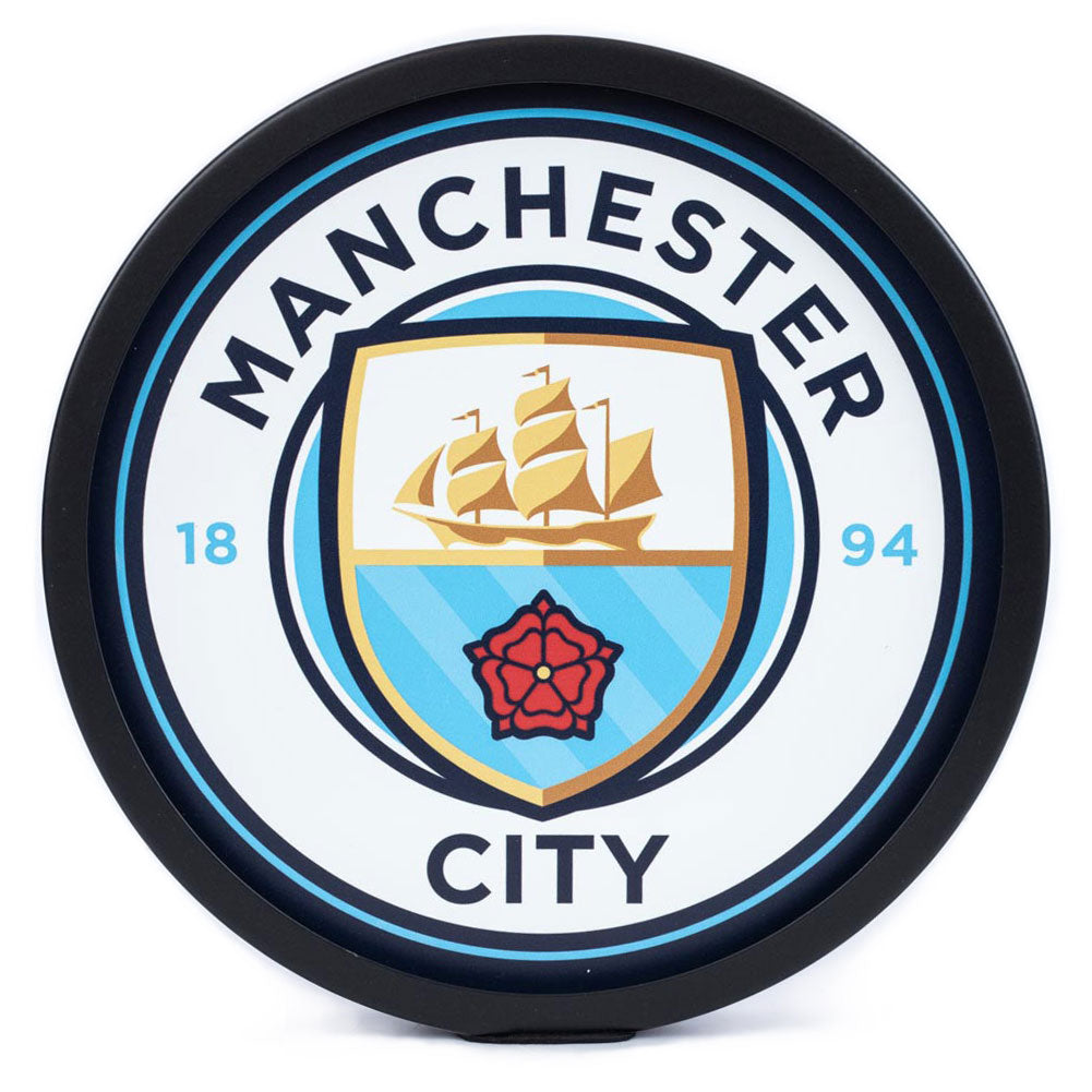 Official Manchester City FC Metal LED Logo Sign