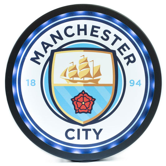 Official Manchester City FC Metal LED Logo Sign