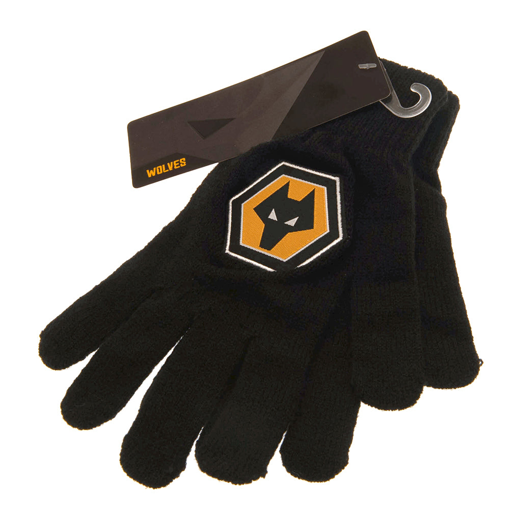 Official Wolverhampton Wanderers FC Knitted Gloves Junior