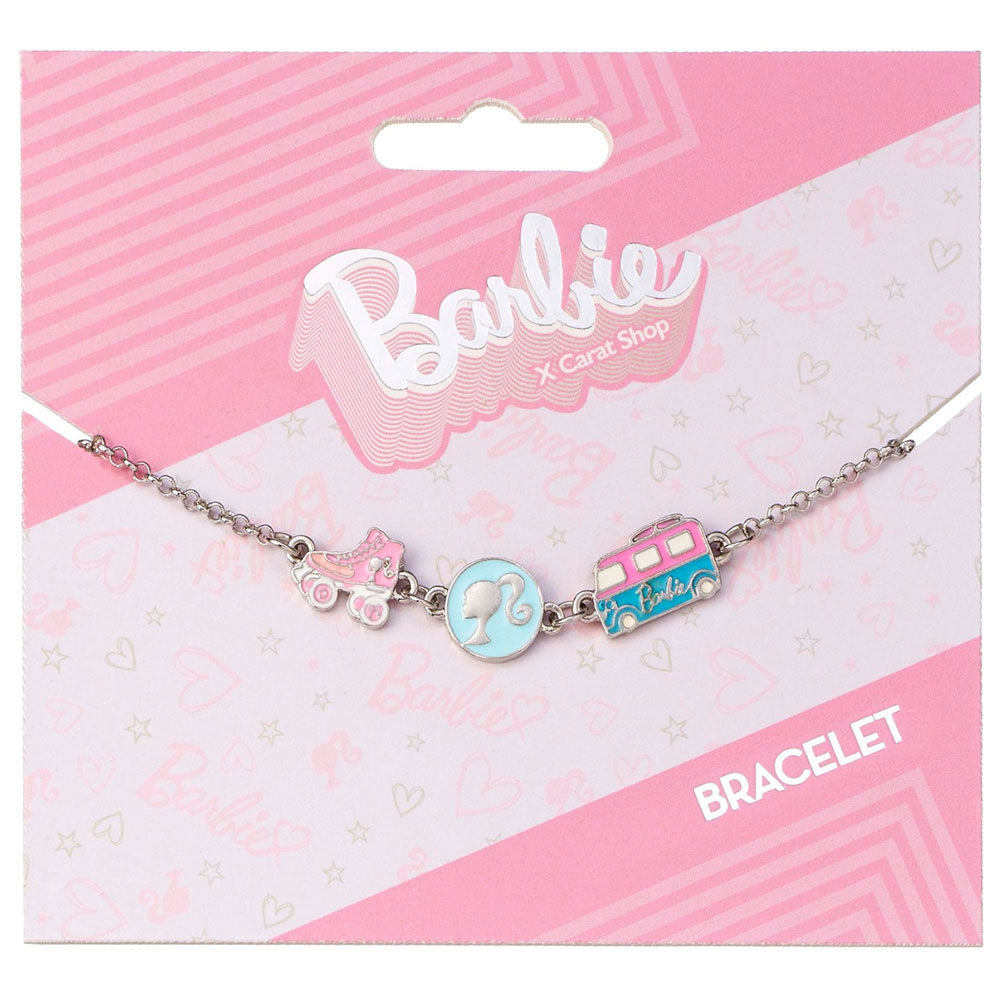 Official Barbie Silver Plated Charm Bracelet