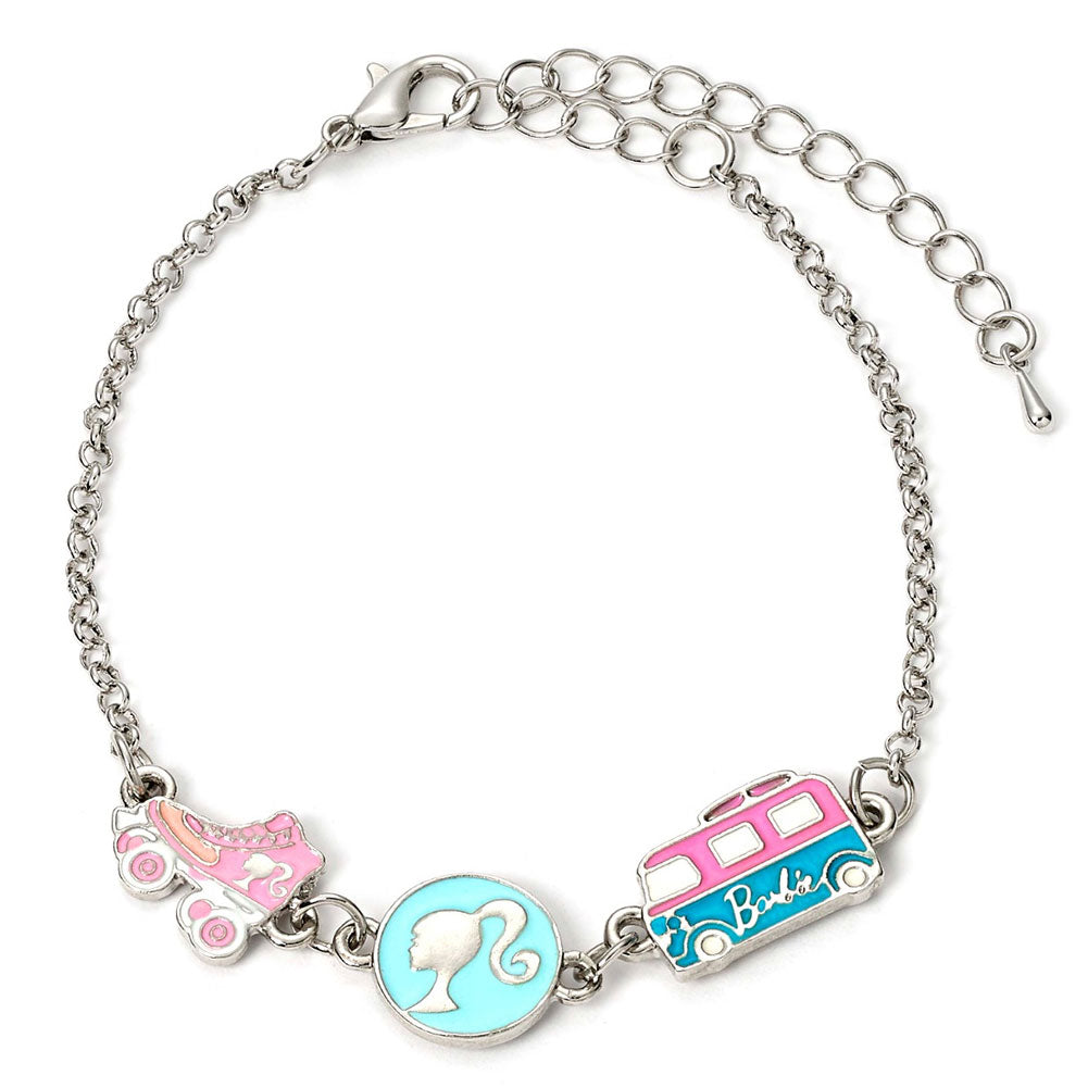 Official Barbie Silver Plated Charm Bracelet