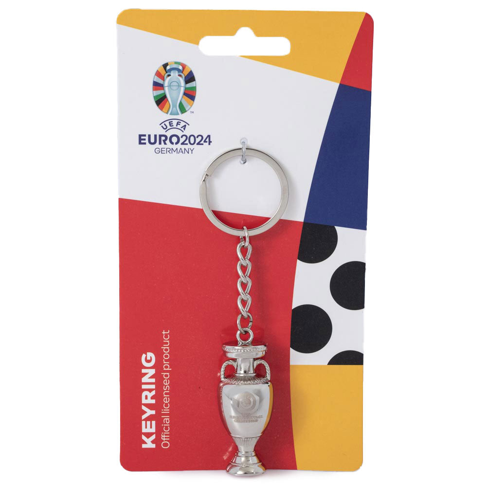 Official UEFA Euro 2024 3D Trophy Keyring