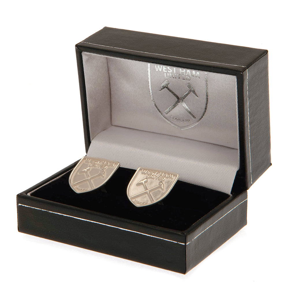 Official West Ham United FC Sterling Silver Crest Cufflinks