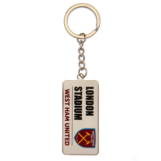 Official West Ham United FC Street Sign Keyring