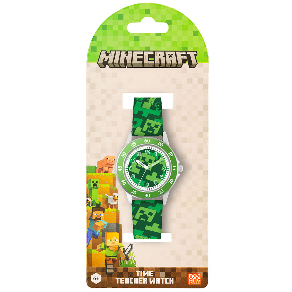 Official Minecraft Junior Time Teacher Watch Creeper