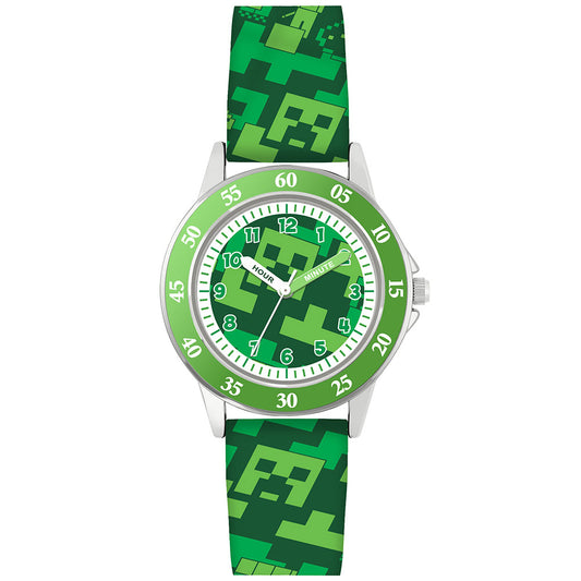 Official Minecraft Junior Time Teacher Watch Creeper