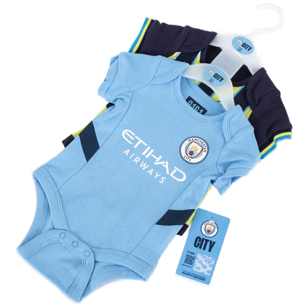 Official Manchester City FC 24/25 Season 2 Pack Bodysuit 0-3 Mths