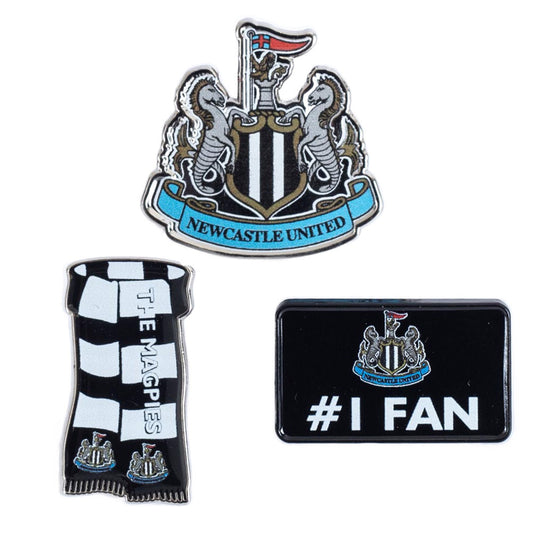 Official Newcastle United FC 3pc Badge Set