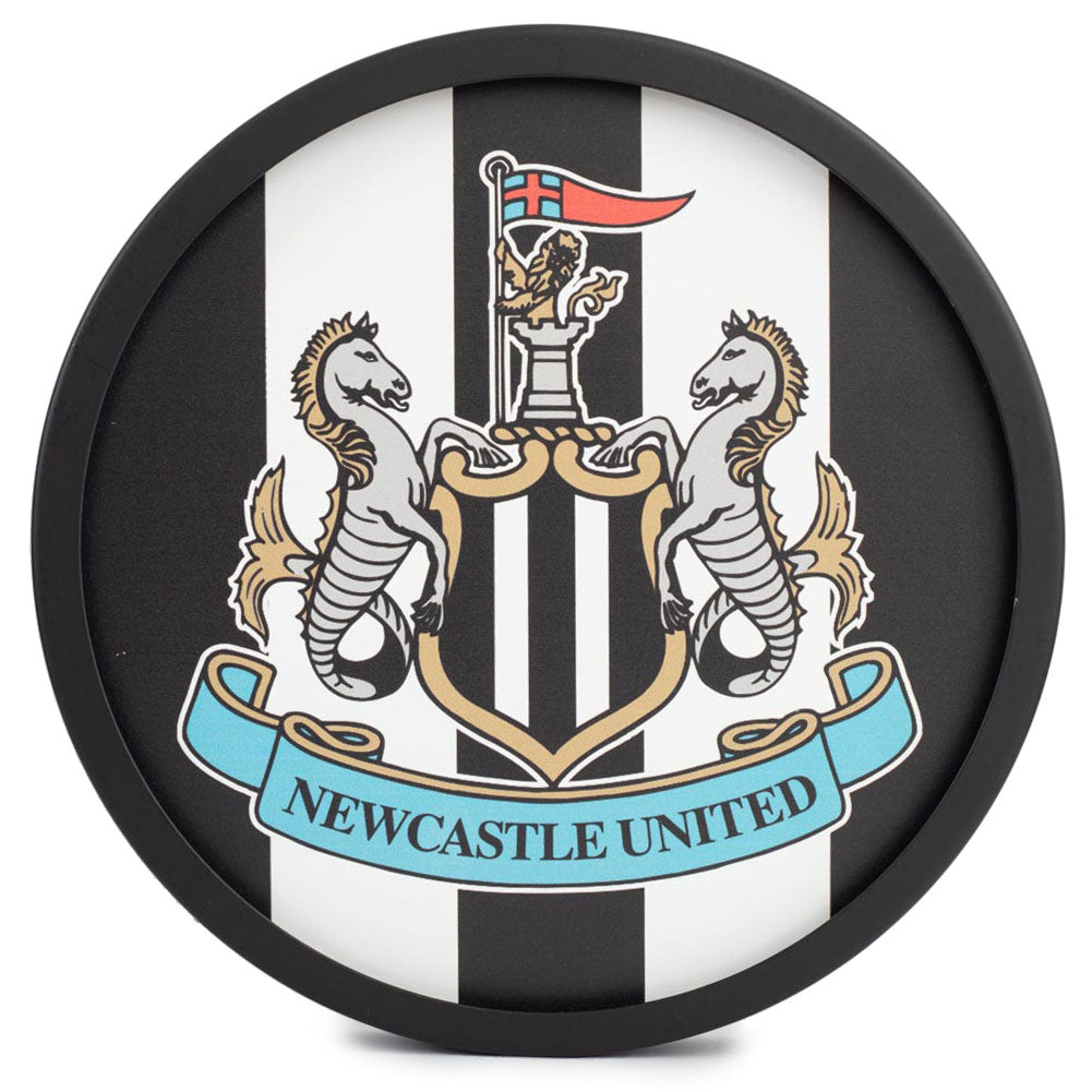 Official Newcastle United FC Metal LED Logo Sign