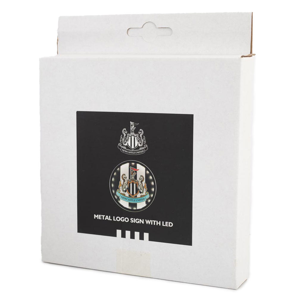 Official Newcastle United FC Metal LED Logo Sign