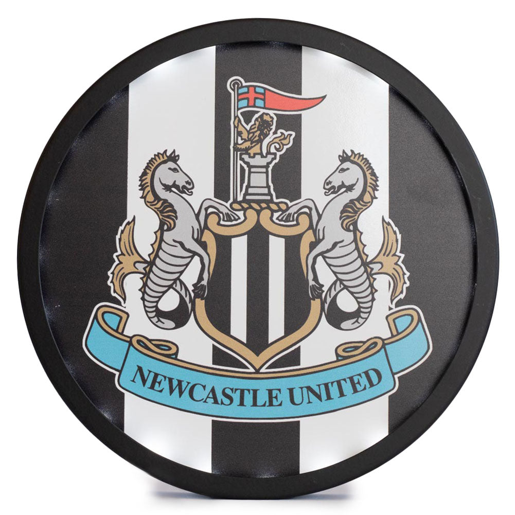 Official Newcastle United FC Metal LED Logo Sign