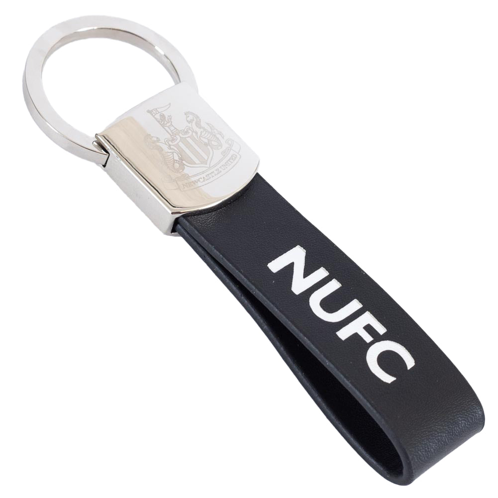 Official Newcastle United FC Leather Strap Keyring