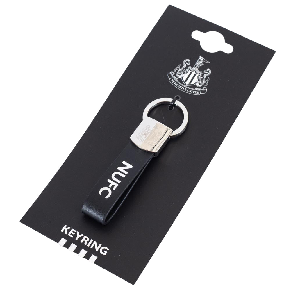 Official Newcastle United FC Leather Strap Keyring