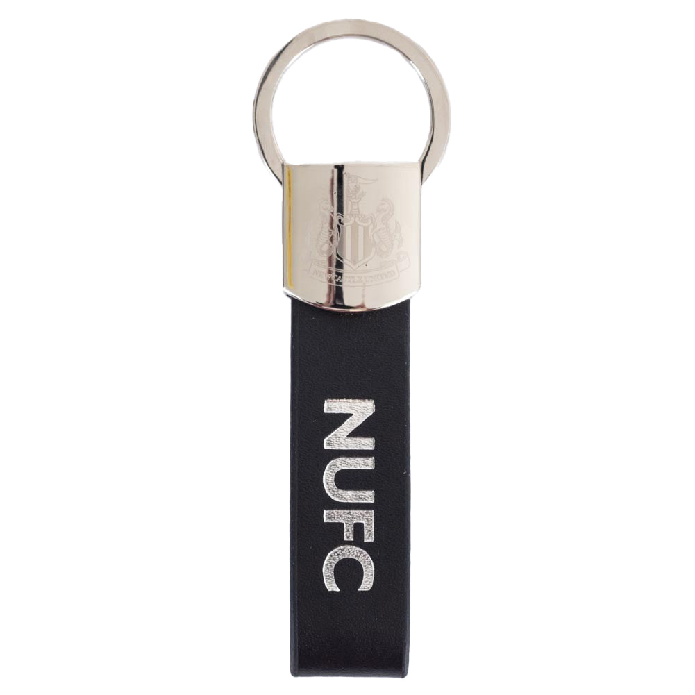 Official Newcastle United FC Leather Strap Keyring