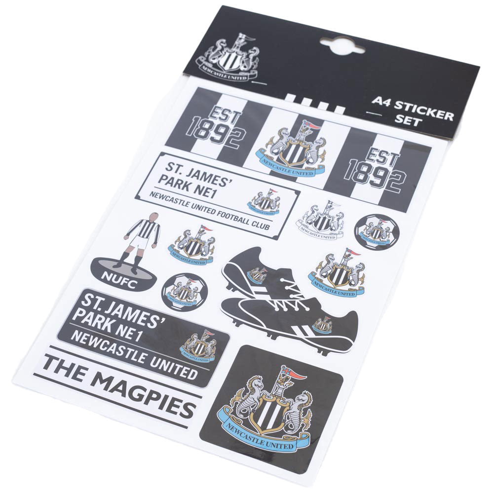 Official Newcastle United FC A4 Sticker Set