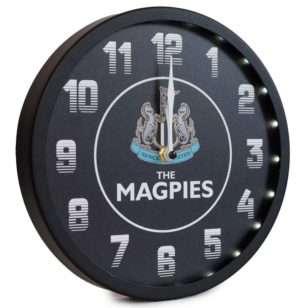 Official Newcastle United FC LED Magpies Wall Clock