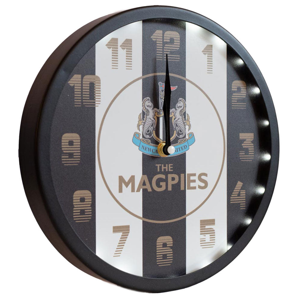 Official Newcastle United FC LED Stripe Wall Clock