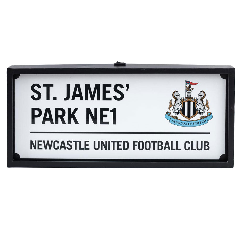 Official Newcastle United FC Metal LED Street Sign