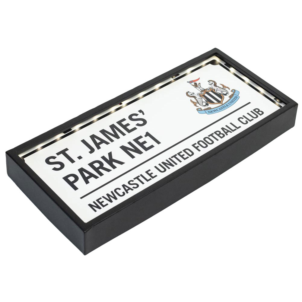 Official Newcastle United FC Metal LED Street Sign