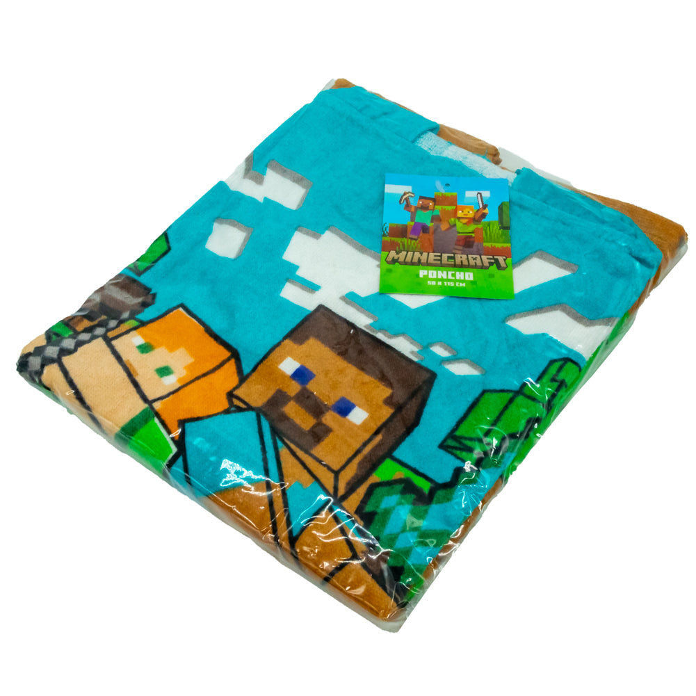 Official Minecraft Kids Hooded Poncho