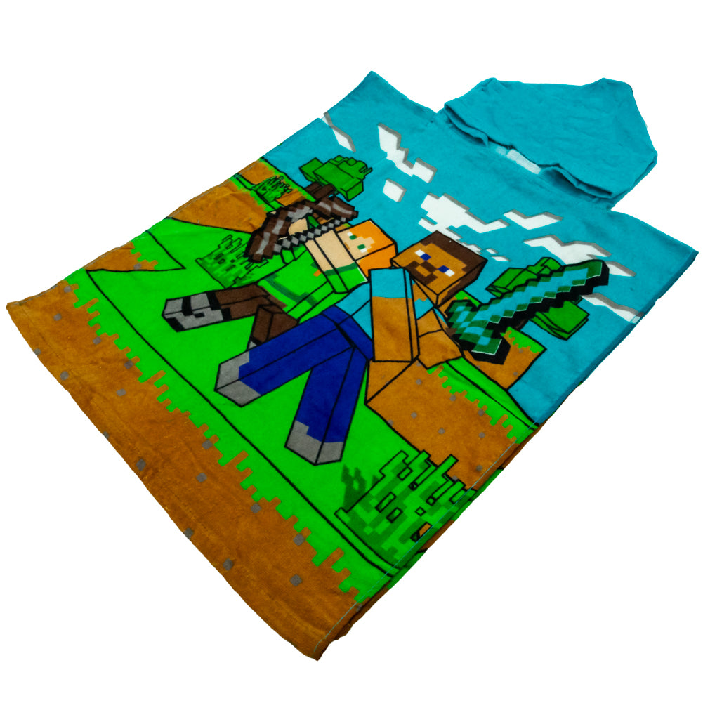 Official Minecraft Kids Hooded Poncho