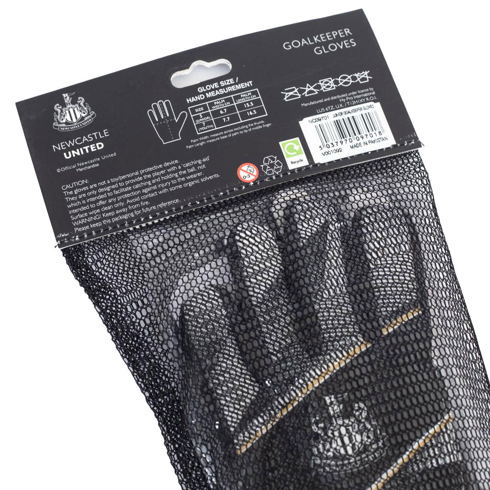 Official Newcastle United FC Fuse Goalkeeper Gloves Kids