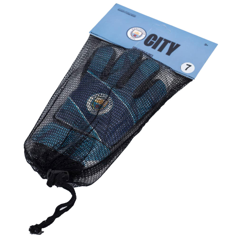 Official Manchester City FC Fuse Goalkeeper Gloves Yths