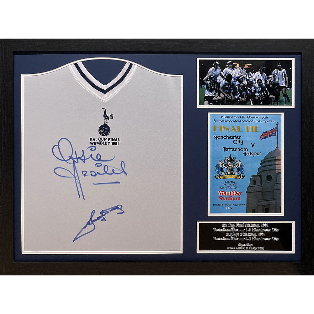 Official Tottenham Hotspur FC 1981 Ardiles & Villa Signed Shirts (Dual Framed)