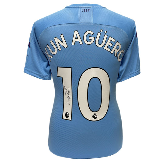 Official Manchester City FC Aguero Signed Shirt