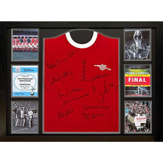 Official Arsenal FC 1971 Double Winners Signed Shirt (Framed)