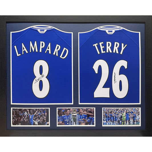 Official Chelsea FC Lampard & Terry Signed Shirts (Dual Framed)