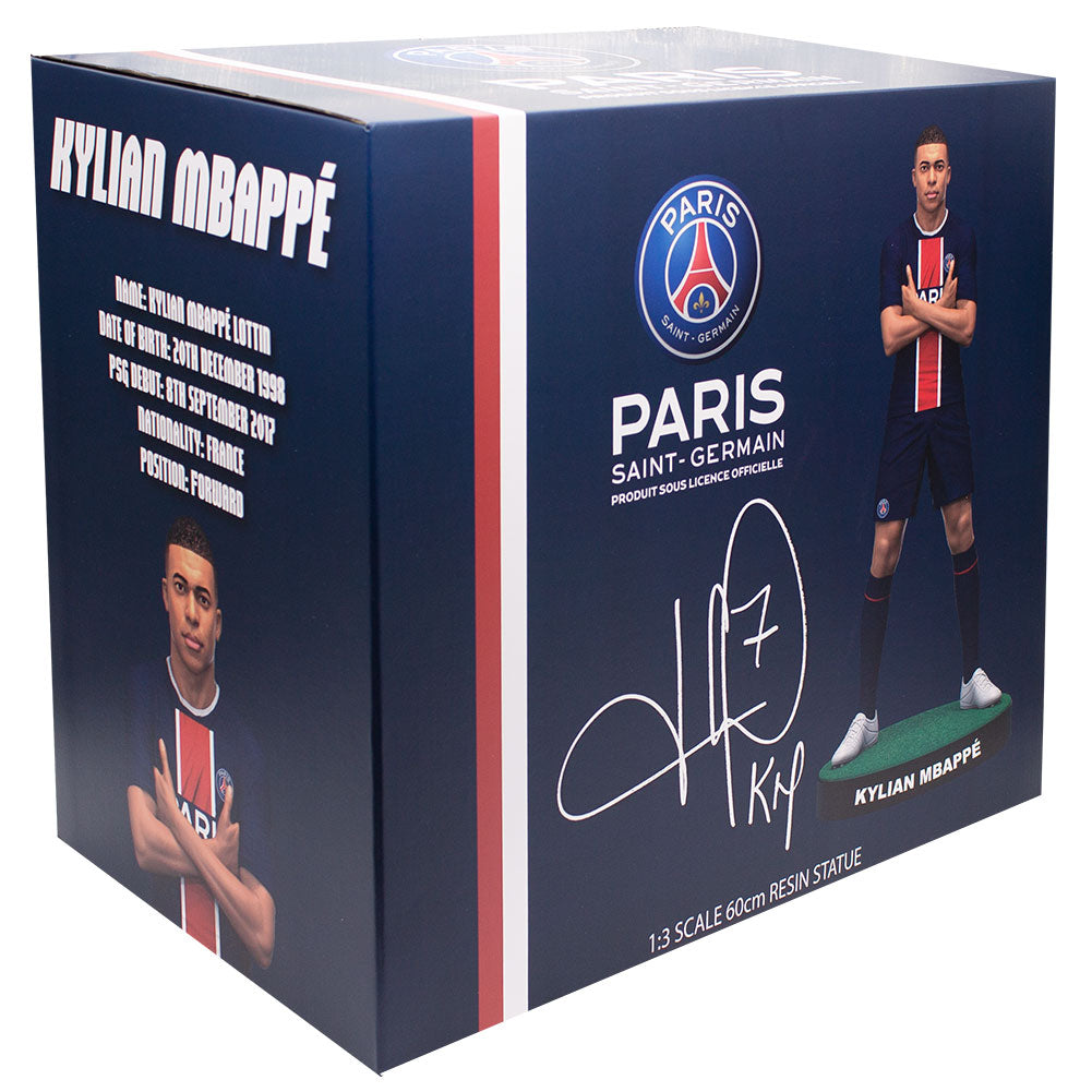 Official Paris Saint Germain FC Football's Finest Kylian Mbappe Premium Statue