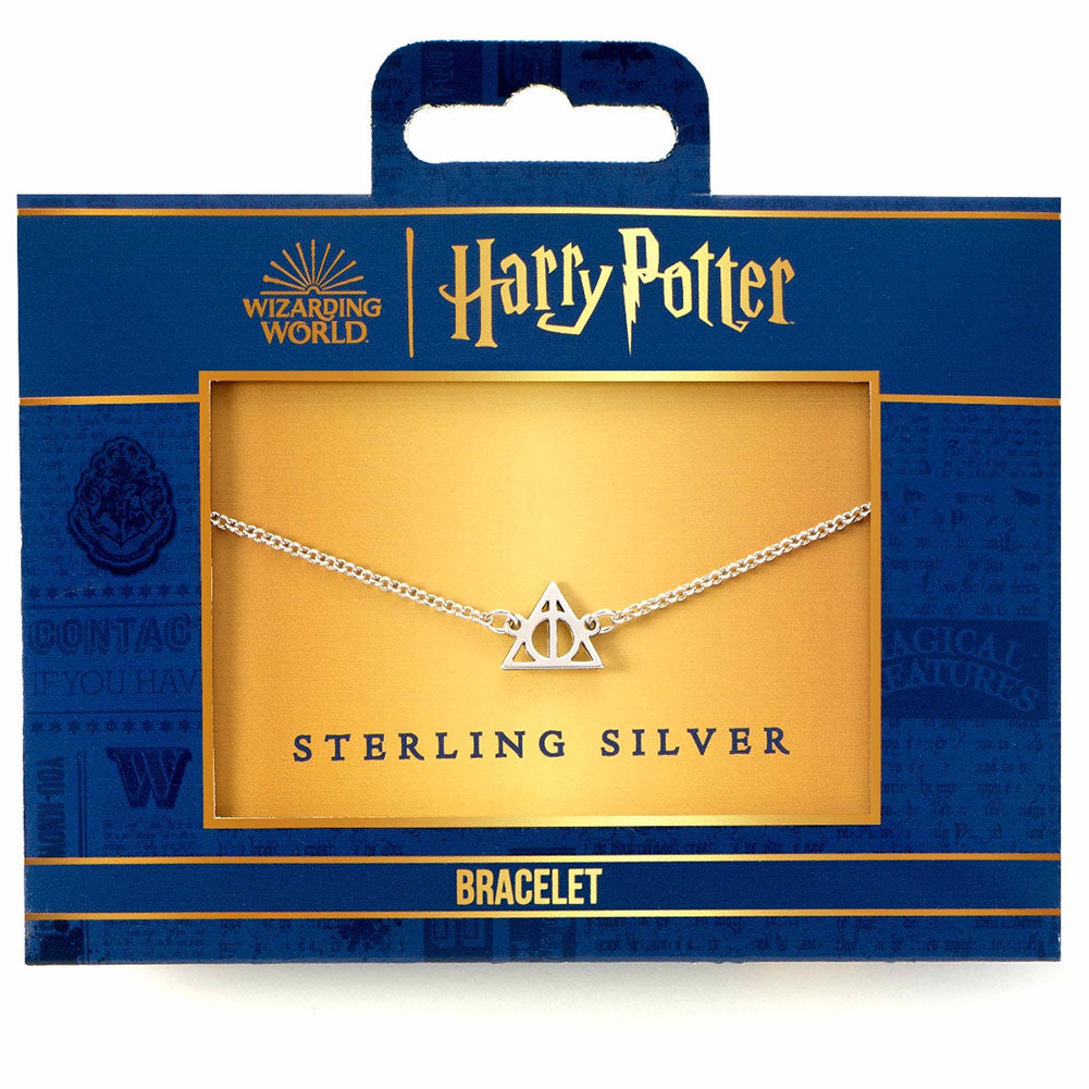 Official Harry Potter Sterling Silver Charm Bracelet Deathly Hallows