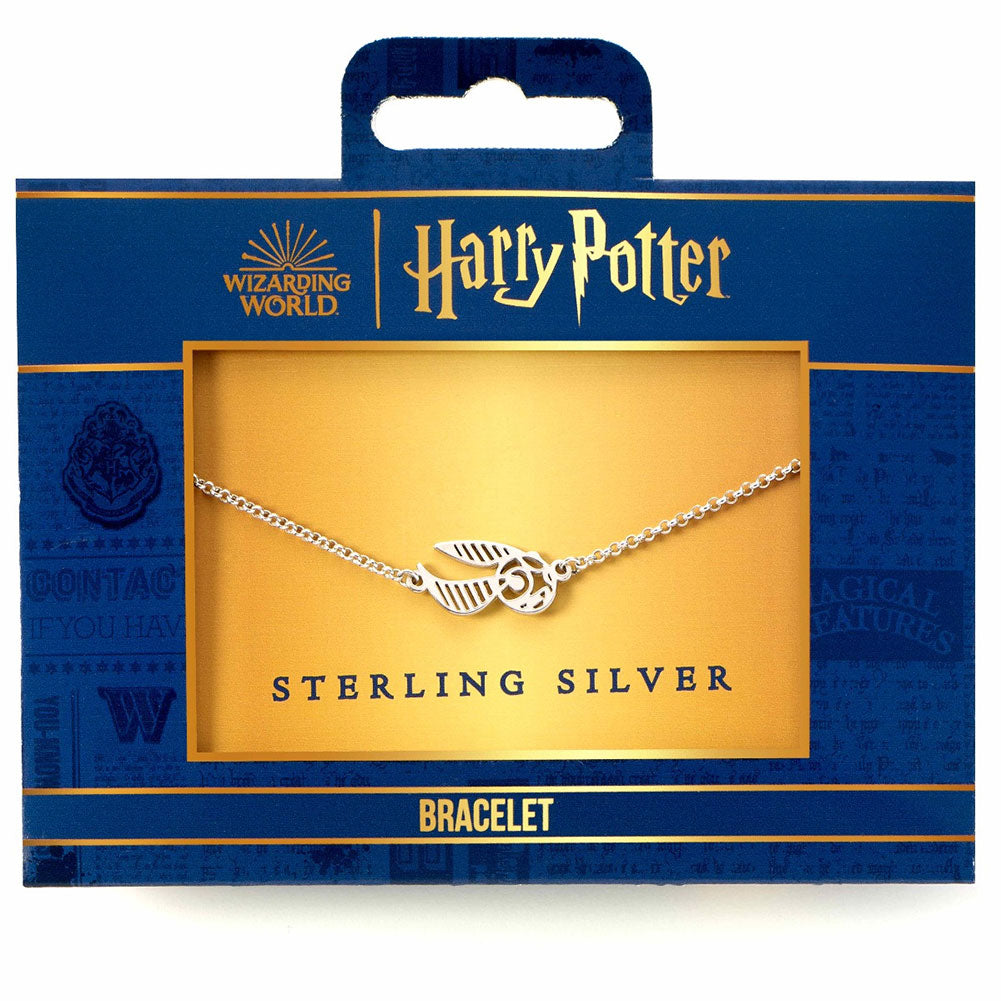 Official Harry Potter Sterling Silver Charm Bracelet Golden Snitch