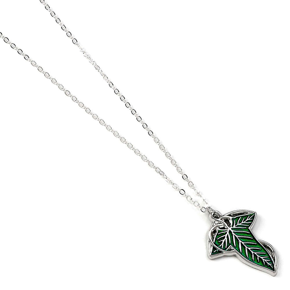 Official The Lord Of The Rings Silver Plated Necklace Leaf Of Lorien