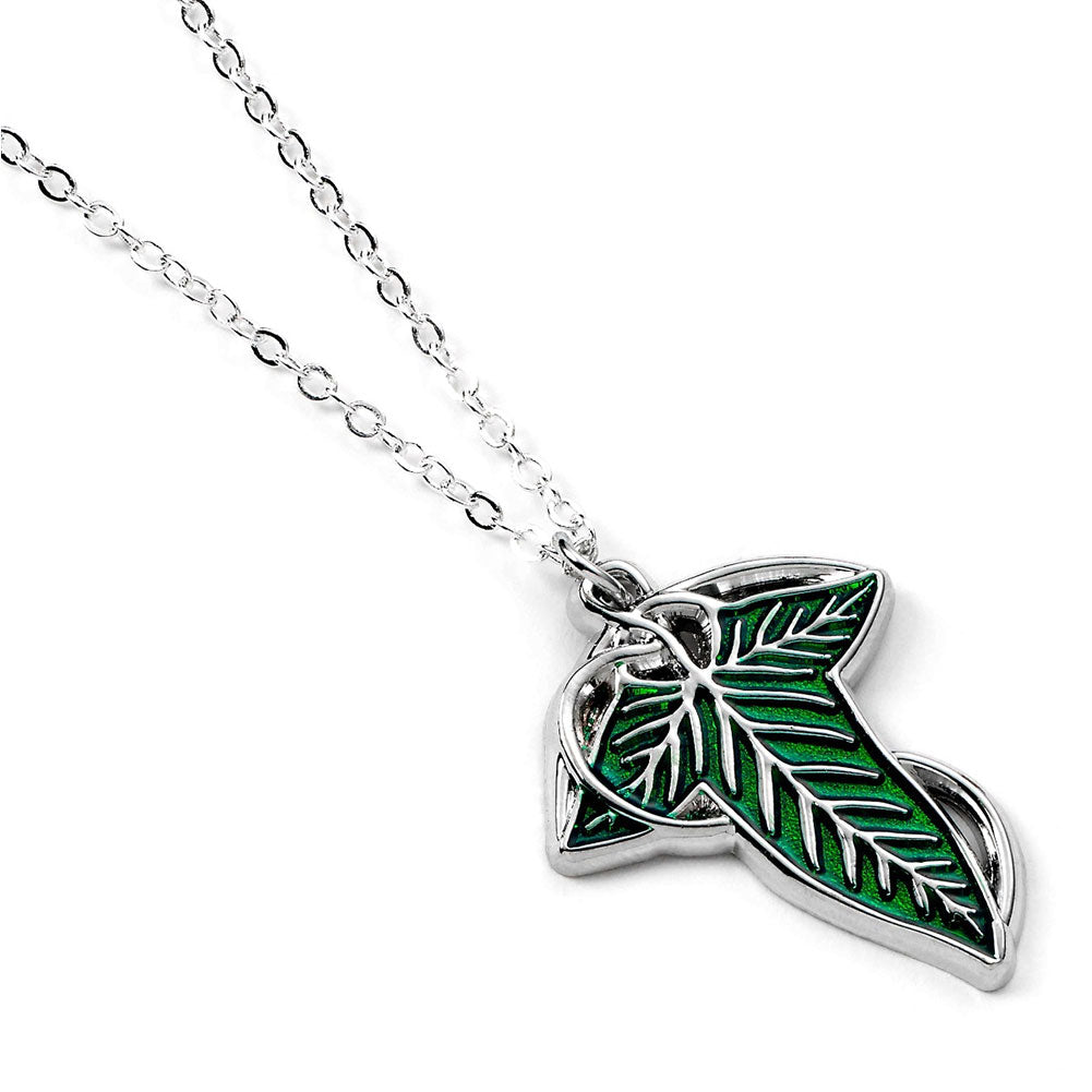 Official The Lord Of The Rings Silver Plated Necklace Leaf Of Lorien