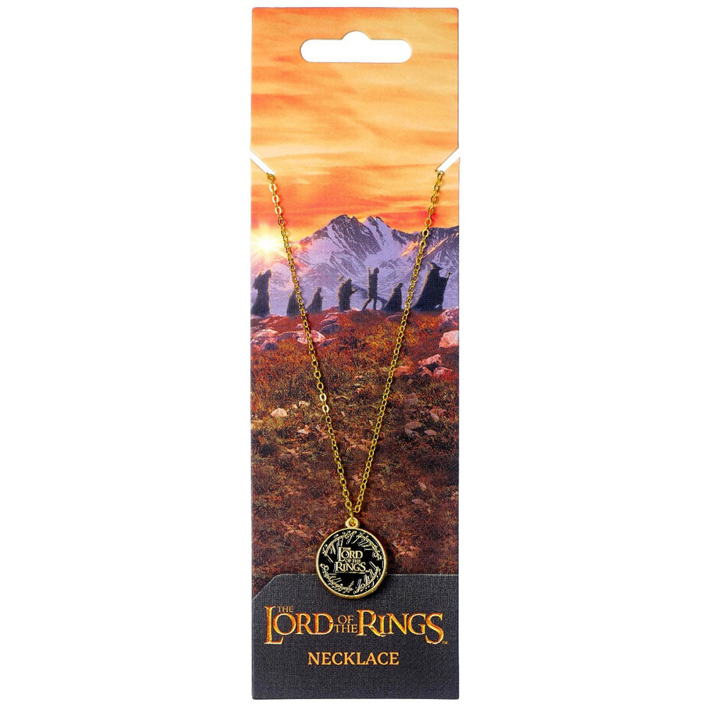 Official The Lord Of The Rings Gold Plated Necklace Logo