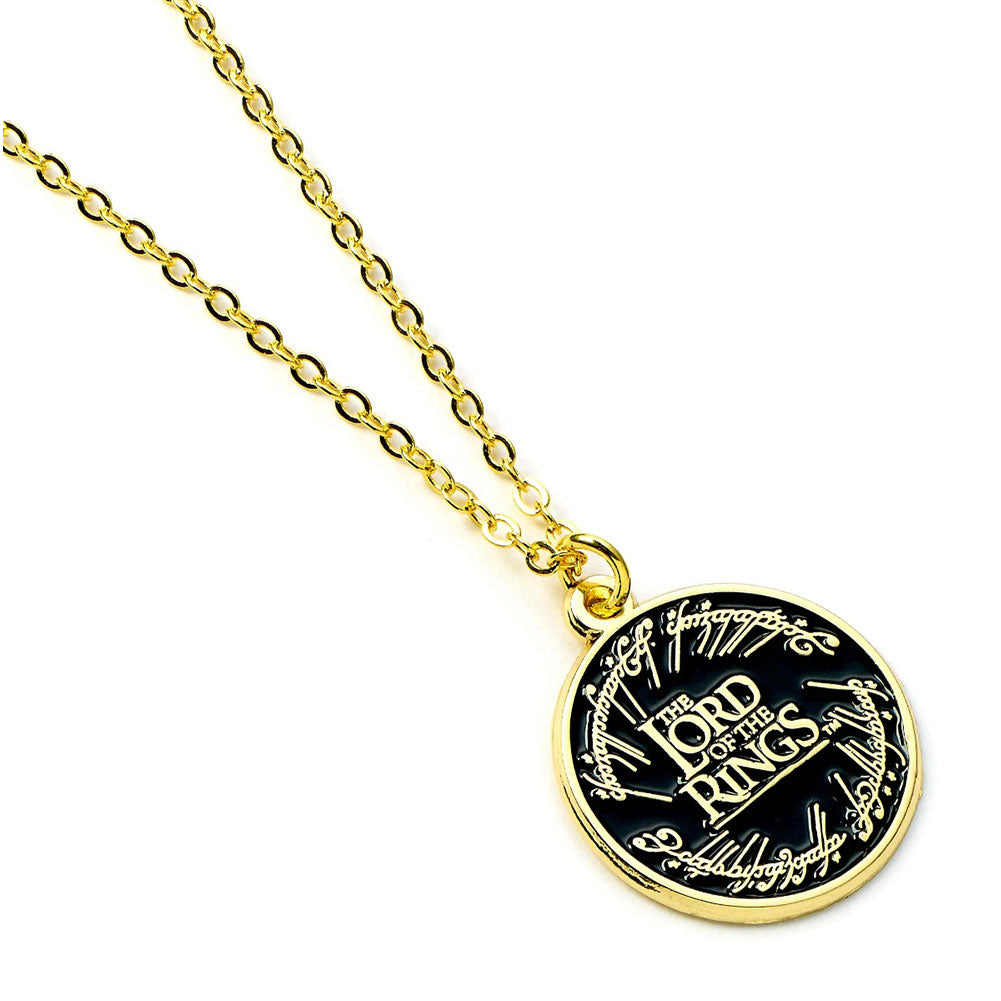 Official The Lord Of The Rings Gold Plated Necklace Logo