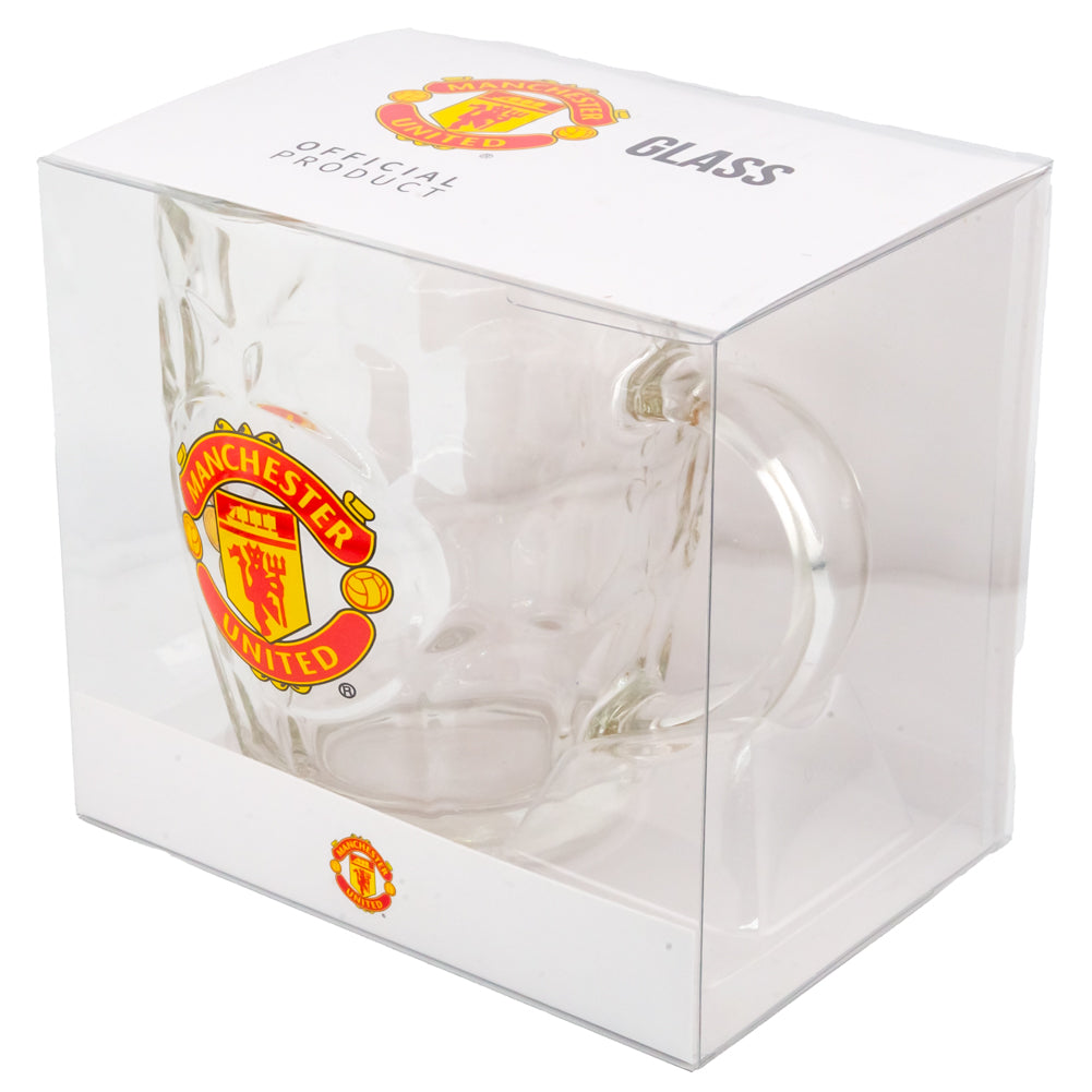 Official Manchester United FC Dimple Glass Tankard