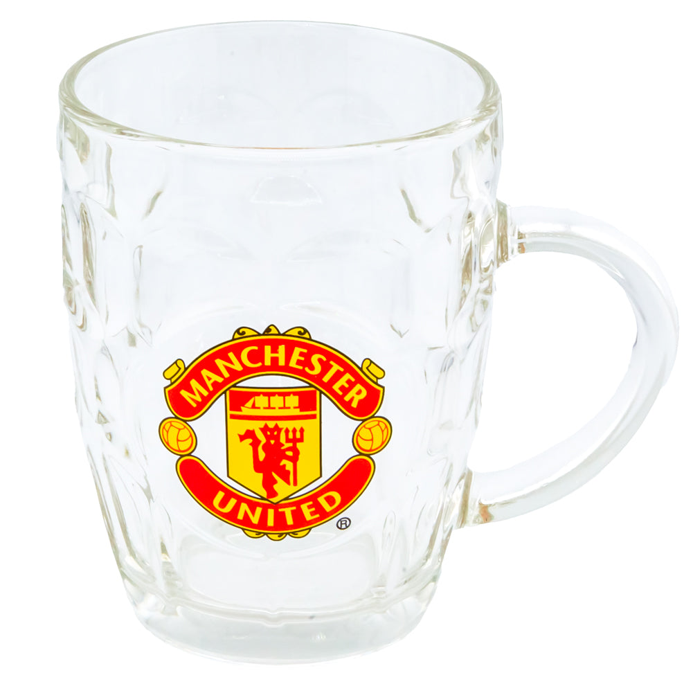 Official Manchester United FC Dimple Glass Tankard