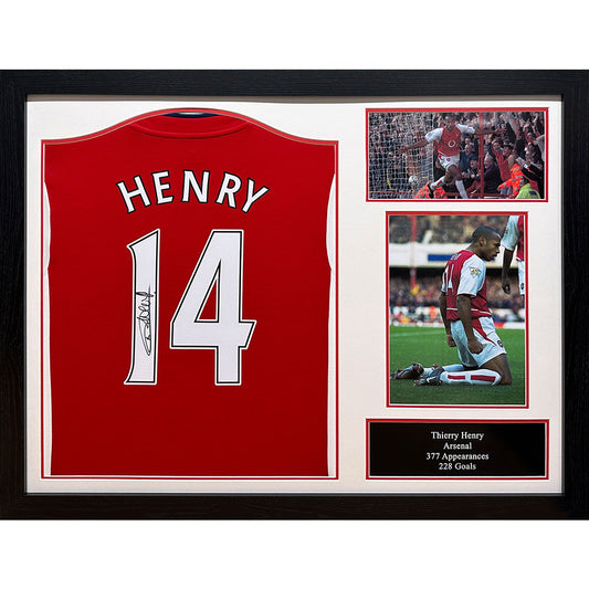 Official Arsenal FC Henry Signed Shirt (Framed)