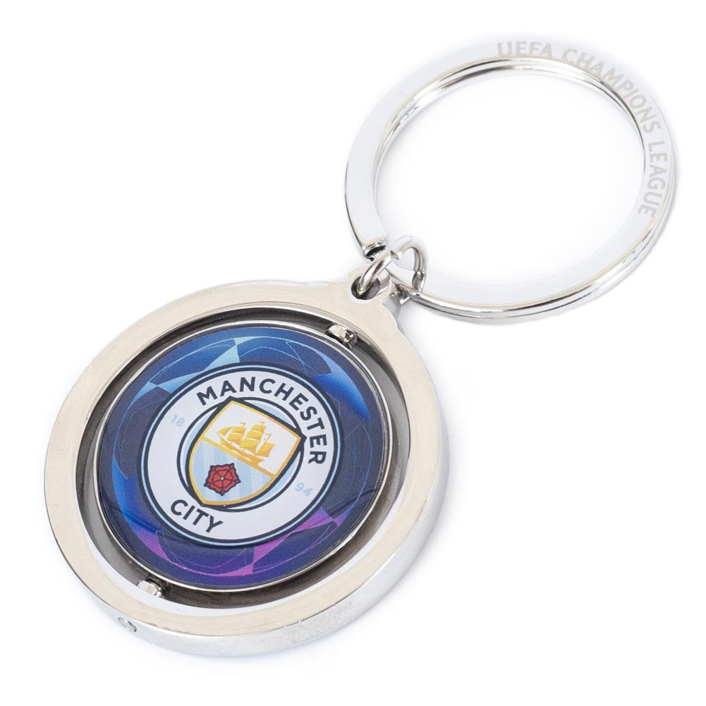 Official Manchester City FC UCL Spinner Keyring