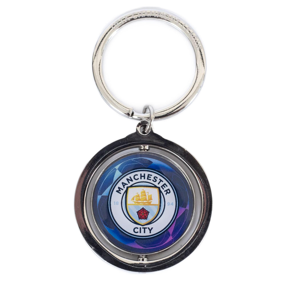 Official Manchester City FC UCL Spinner Keyring