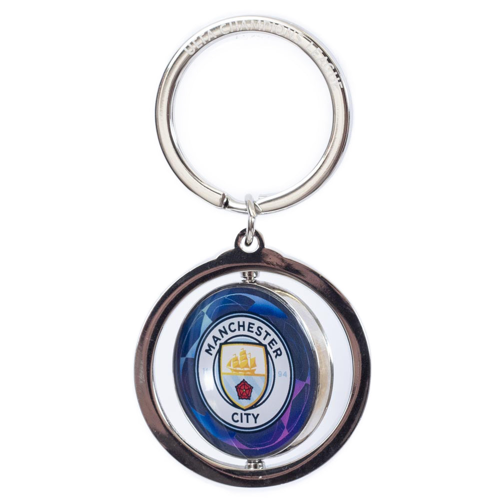 Official Manchester City FC UCL Spinner Keyring